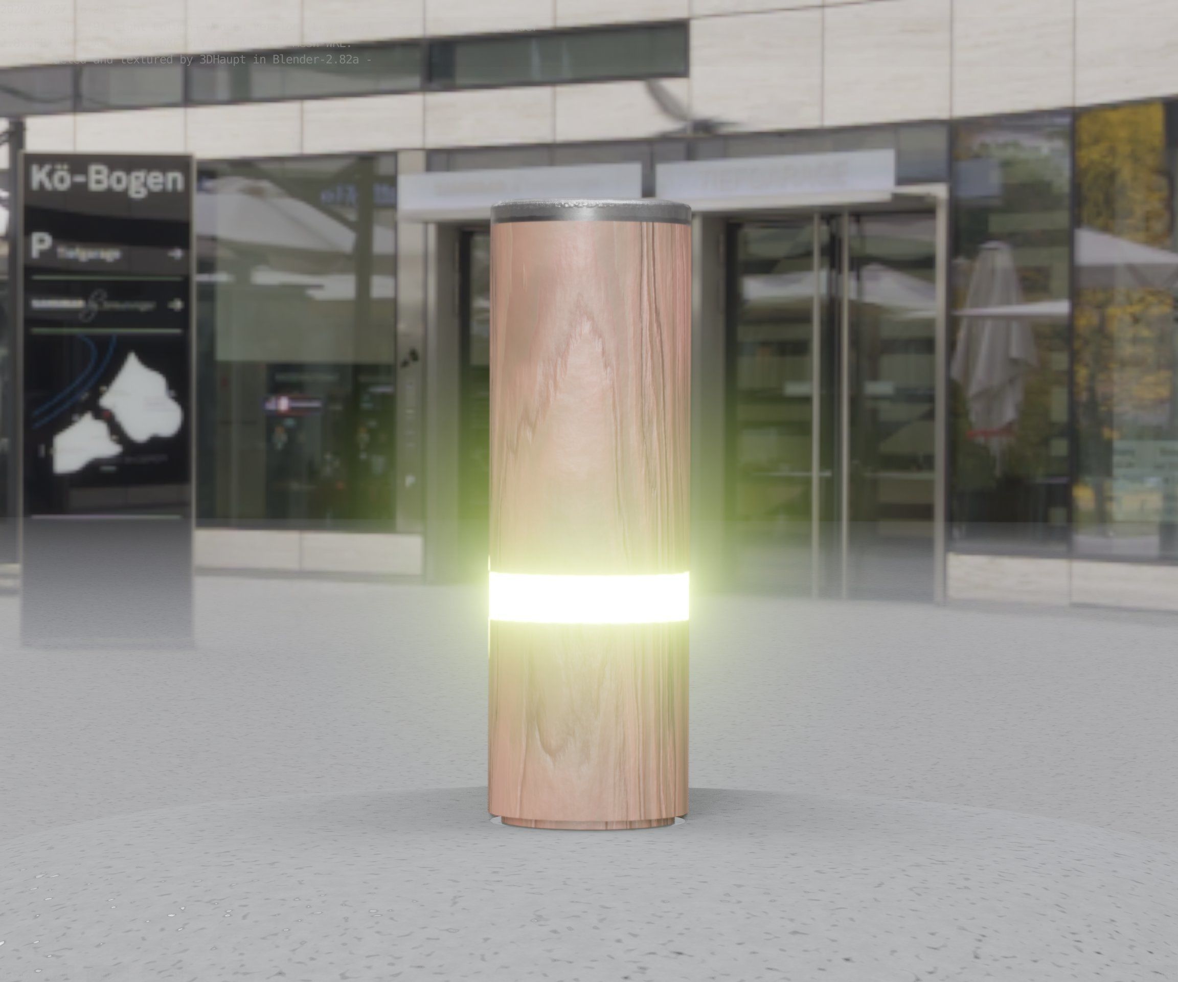 Wood Light-Column 5 - Low-Poly Street-Light Set-9 Low-poly 3D model_11