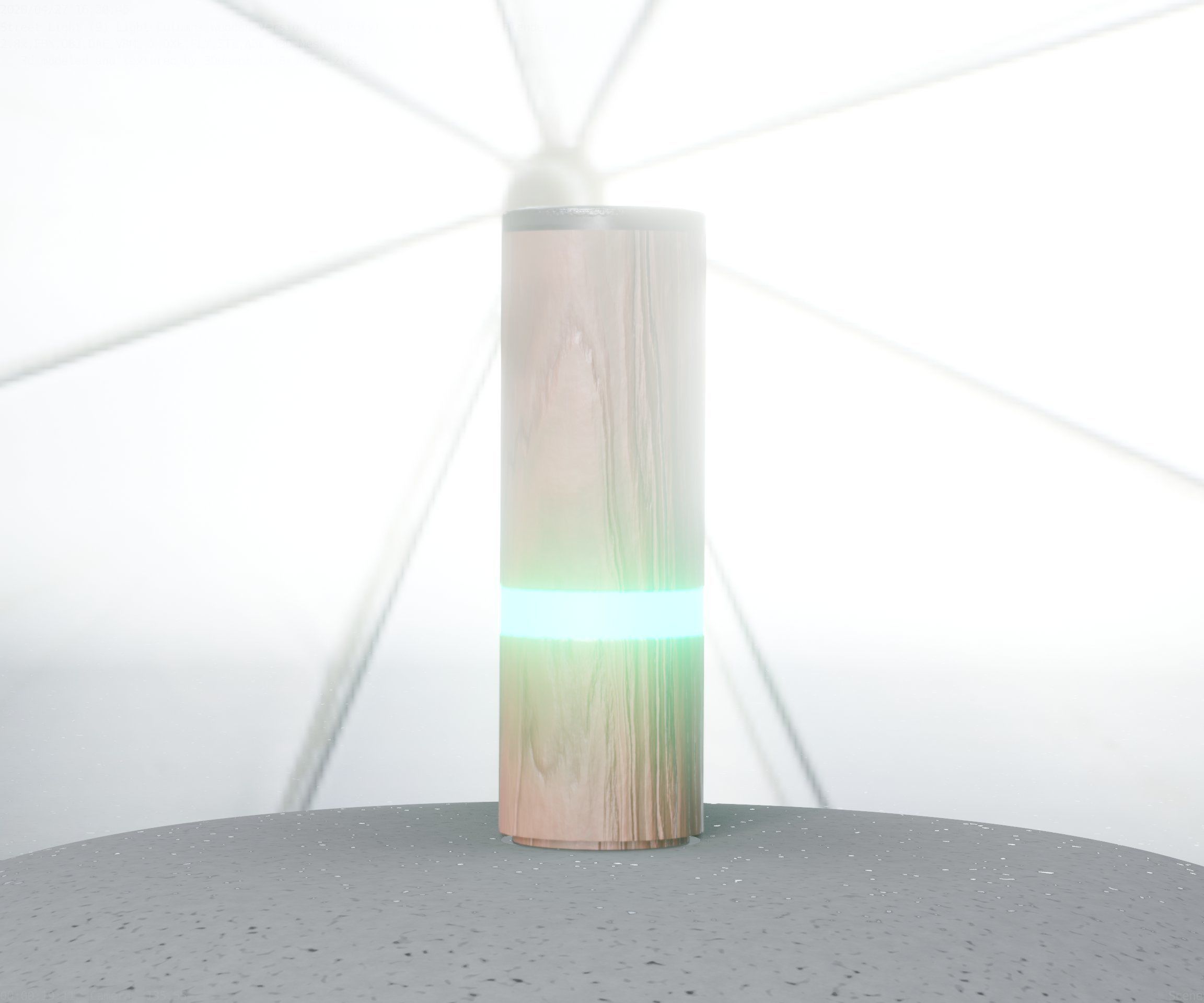 Wood Light-Column 5 - Low-Poly Street-Light Set-9 Low-poly 3D model_67