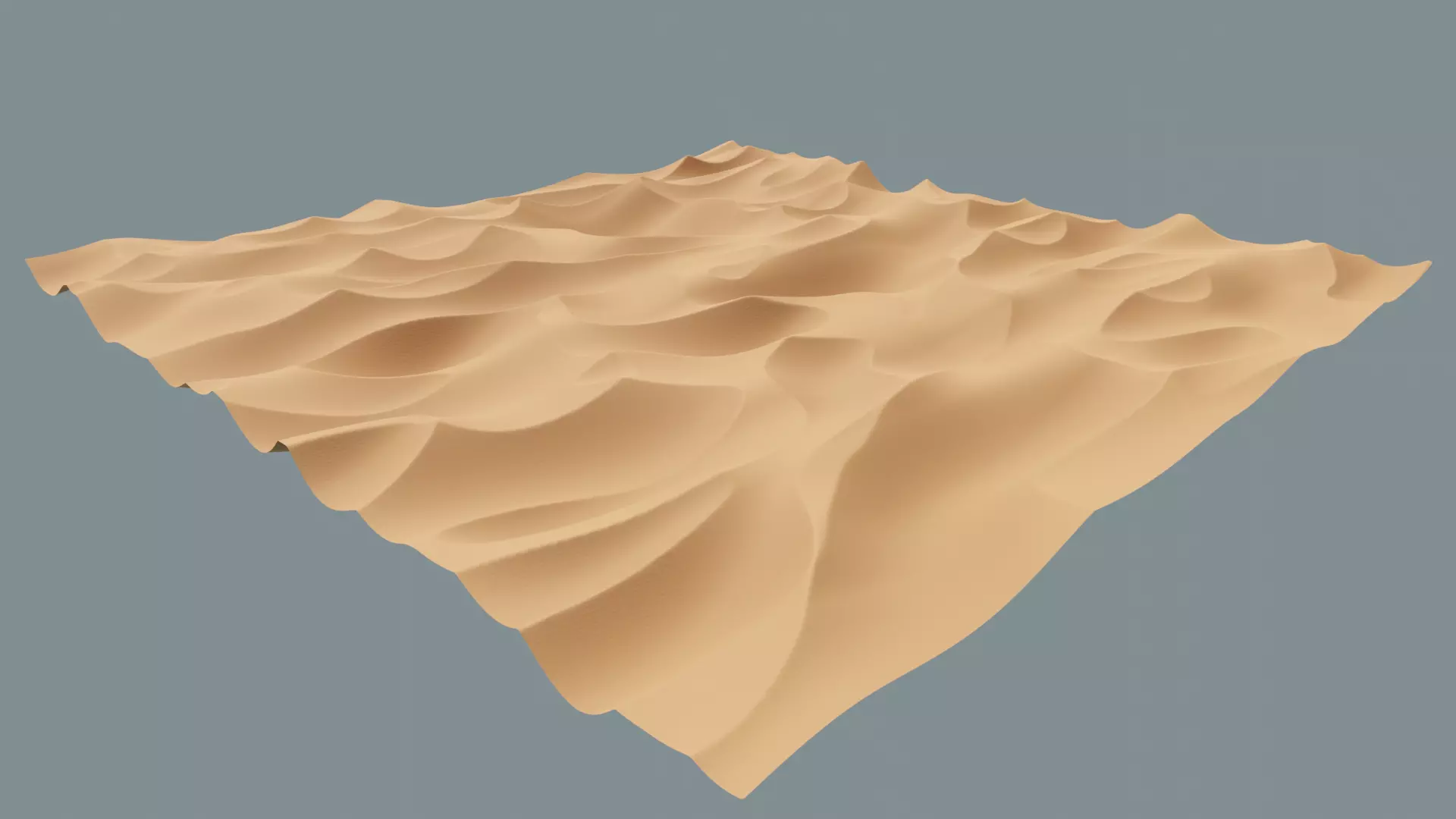 High-Poly Desert Sand Dune Landscape Model 3D model_0