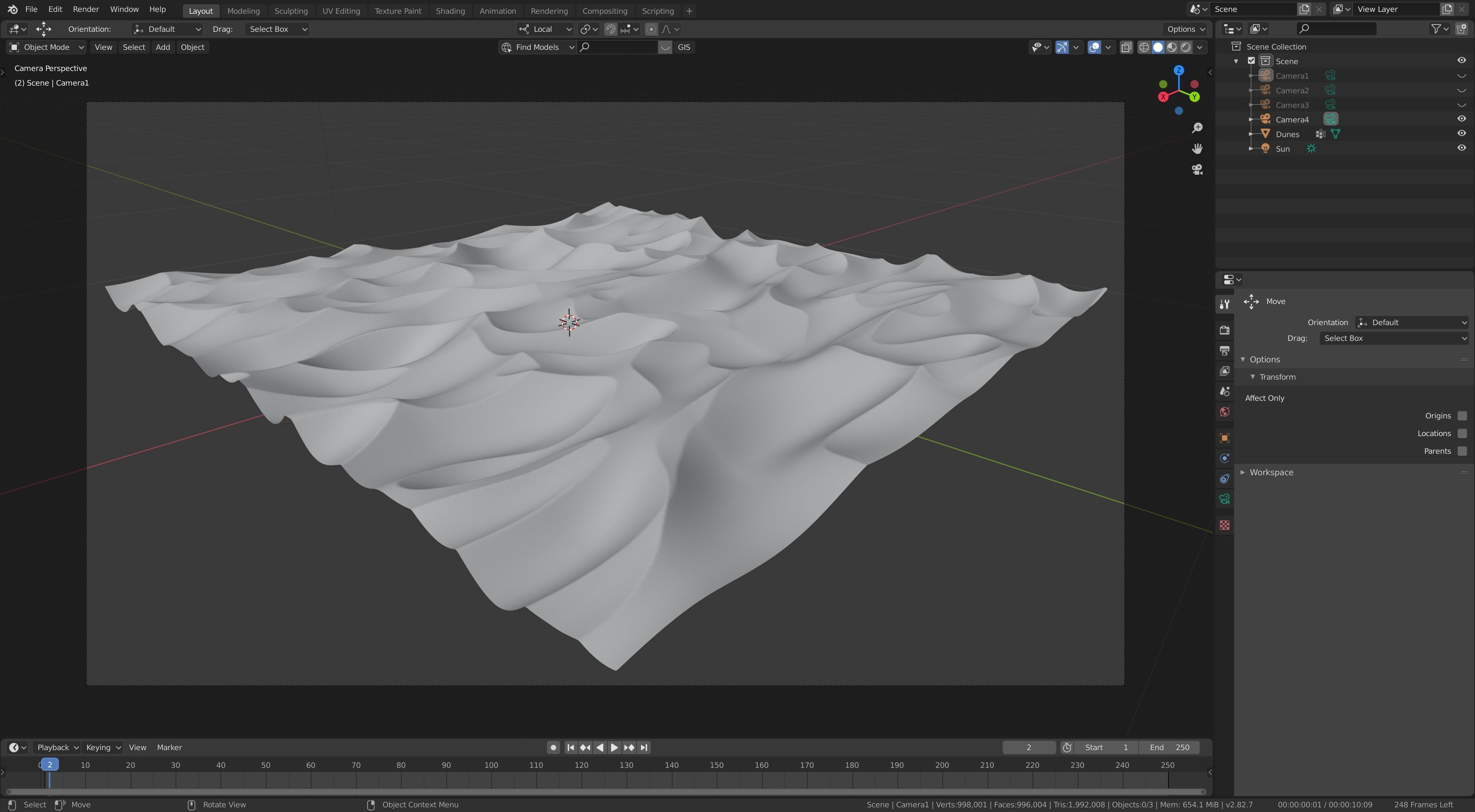 High-Poly Desert Sand Dune Landscape Model 3D model_4