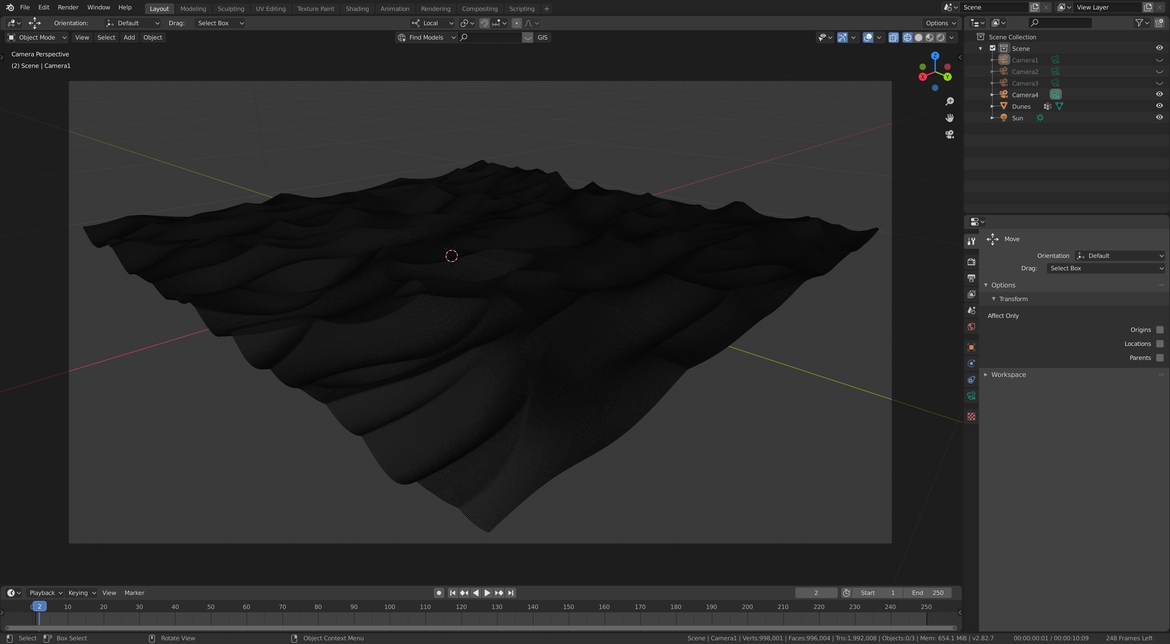 High-Poly Desert Sand Dune Landscape Model 3D model_5