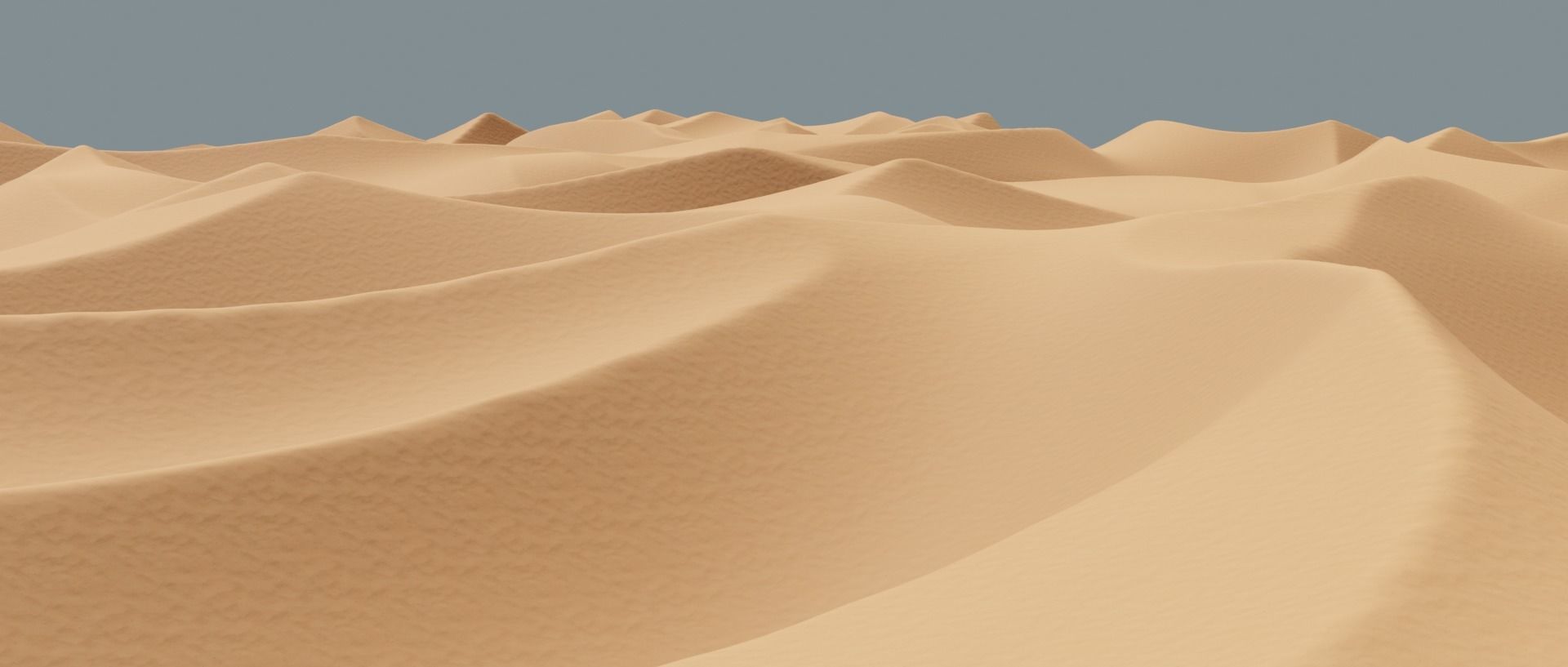 High-Poly Desert Sand Dune Landscape Model 3D model_1
