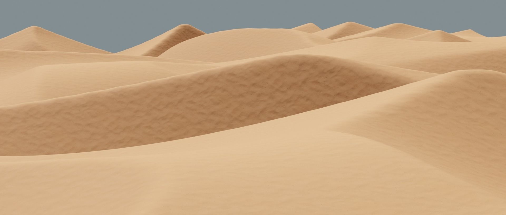 High-Poly Desert Sand Dune Landscape Model 3D model_3