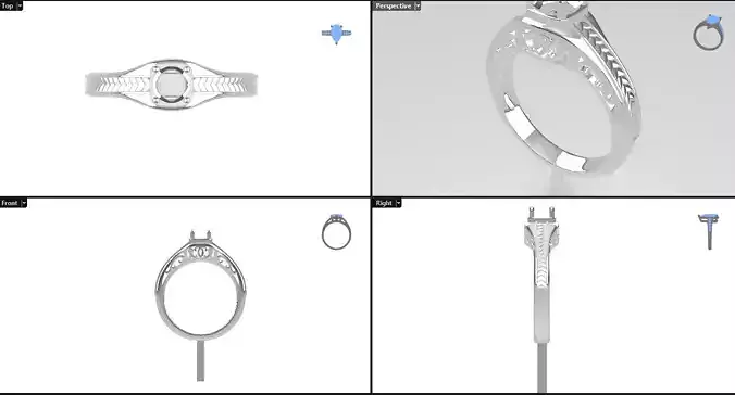 castable  printable very nice woman engagement ring  3D print model