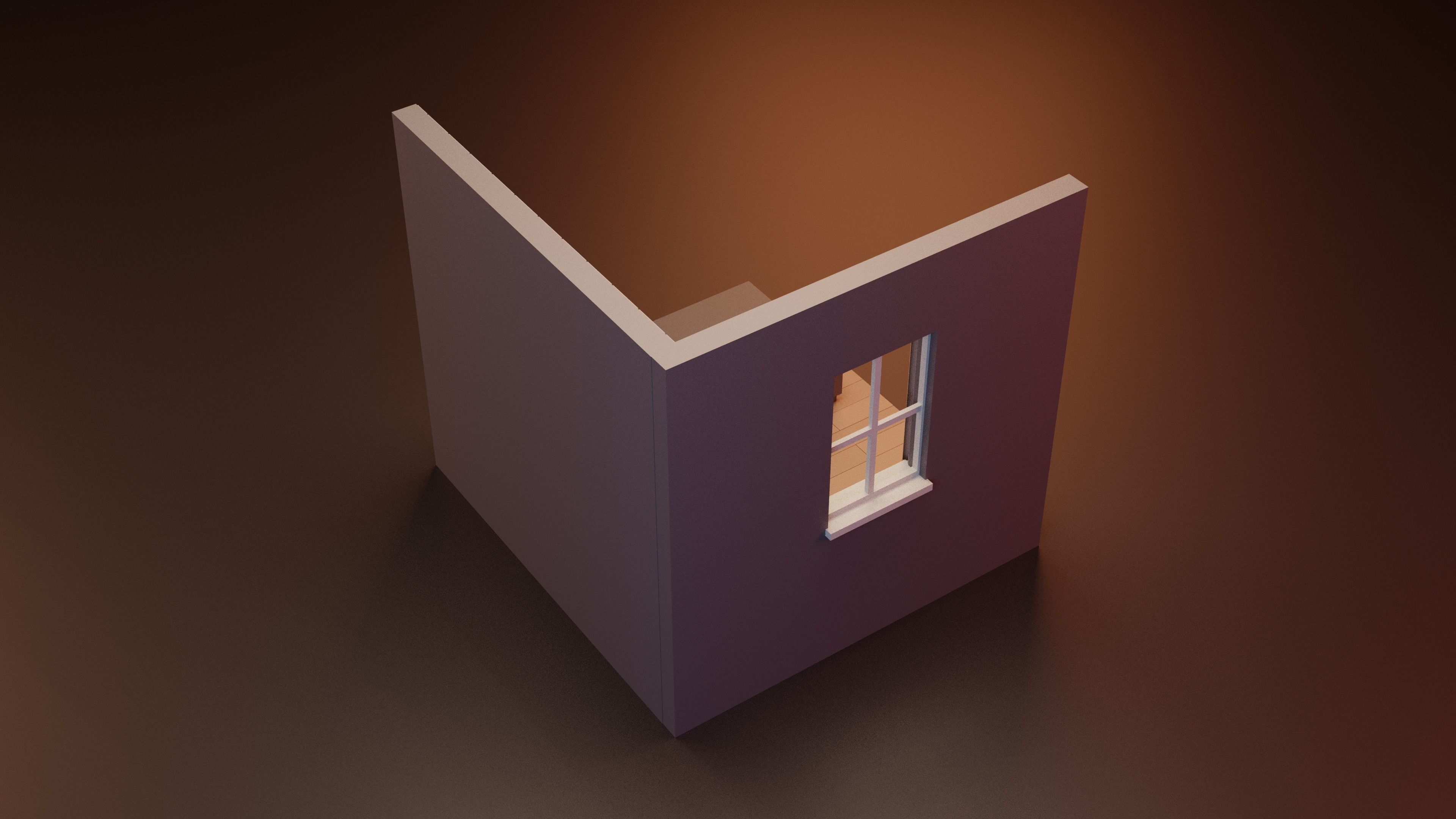 Isometric Low Poly Room Low-poly 3D model_4