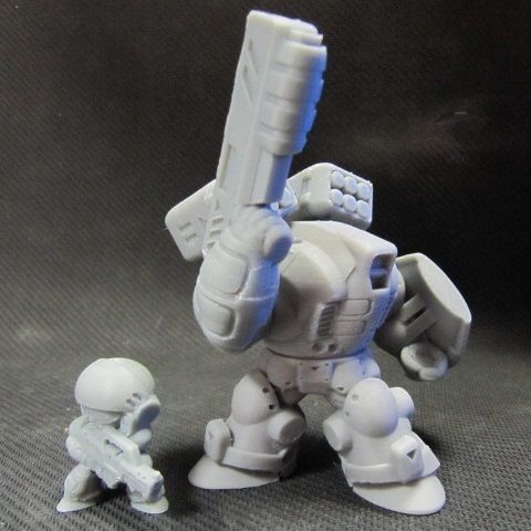 CHIBI-TECH SD - RAMPAGE ARM        3D print model_8