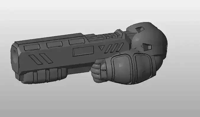 CHIBI-TECH SD - RAMPAGE ARM        3D print model