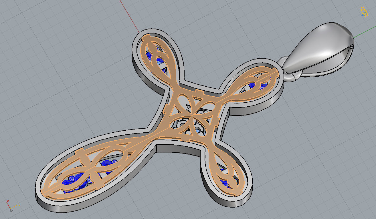 Cross tiffany N12 3D print model_3