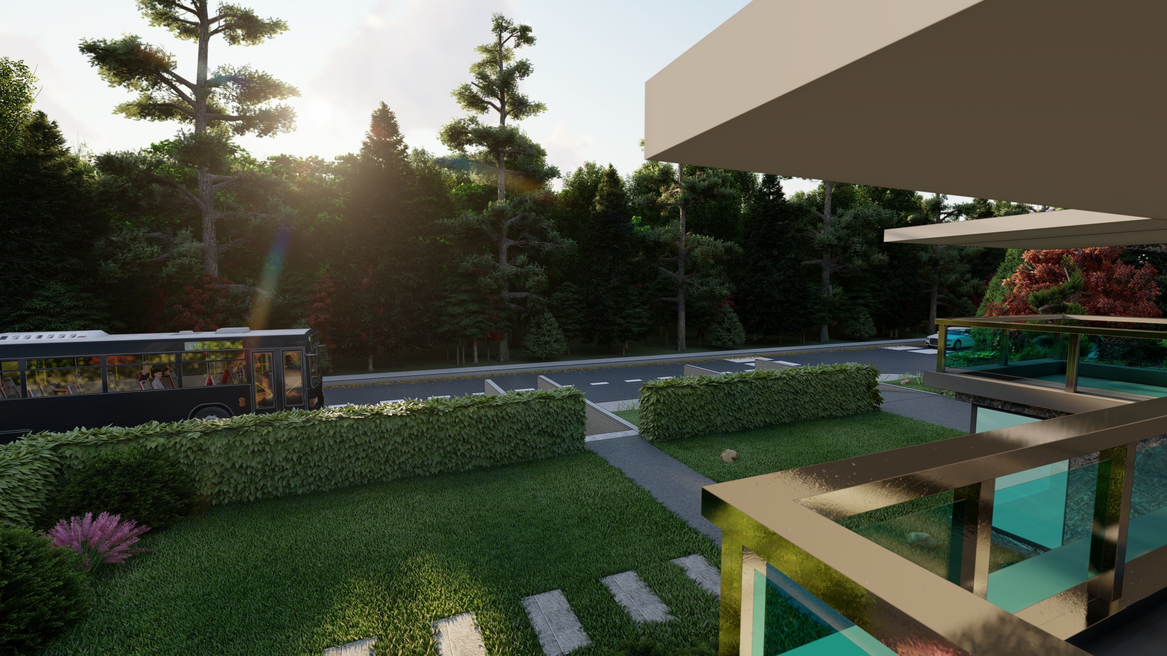 3D Villa With Garden 2 3D model_26