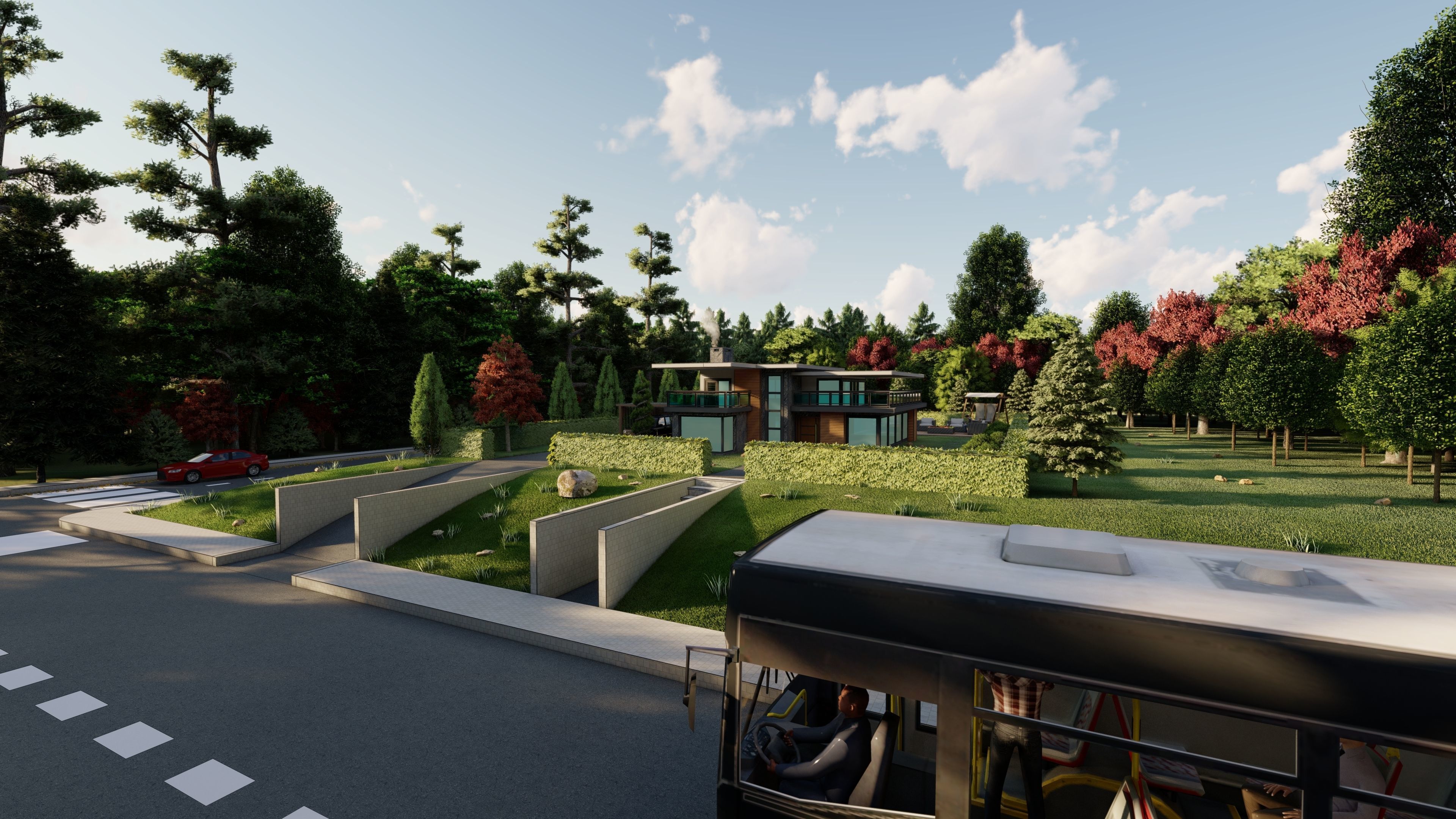 3D Villa With Garden 2 3D model_28