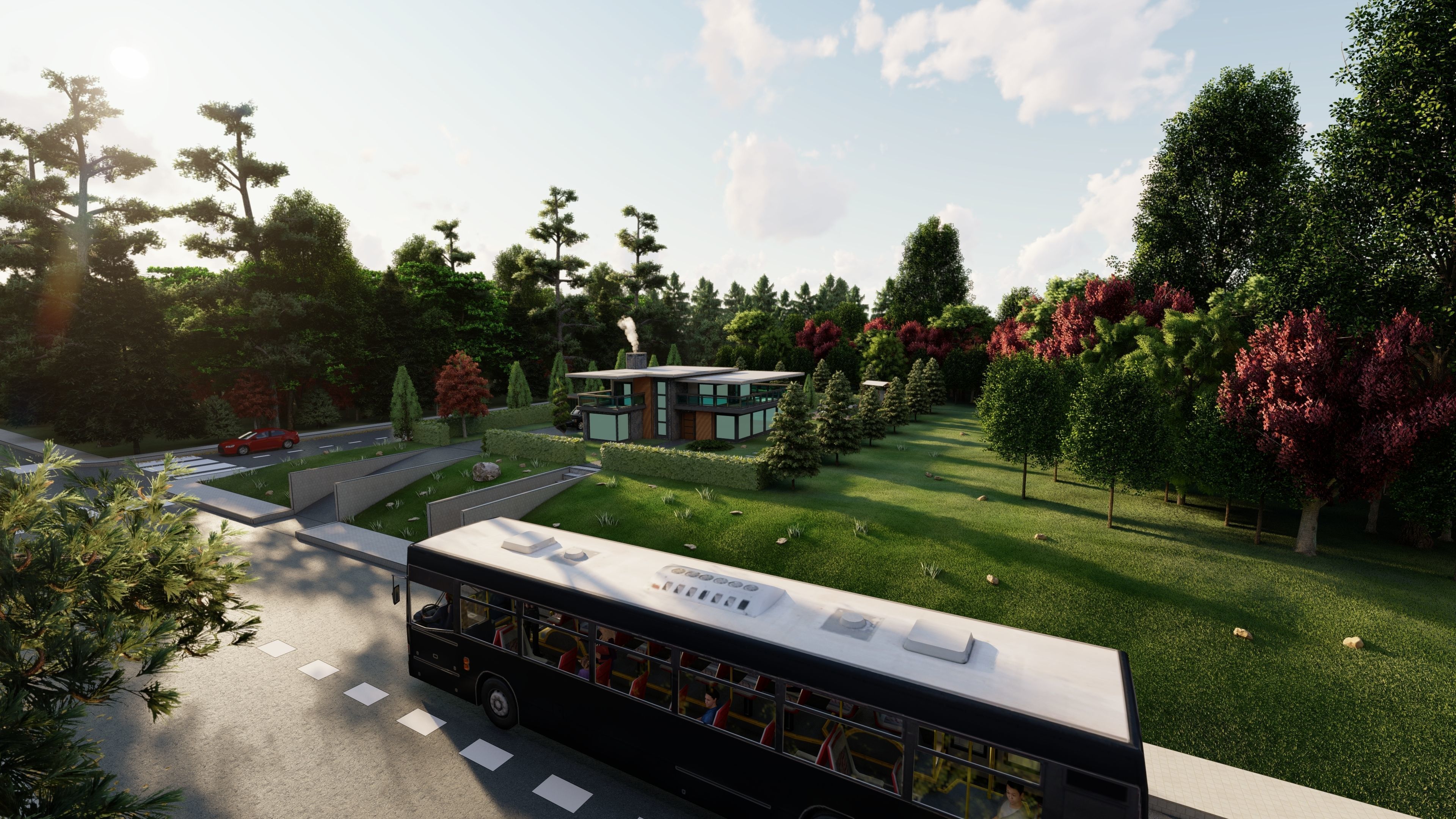 3D Villa With Garden 2 3D model_27