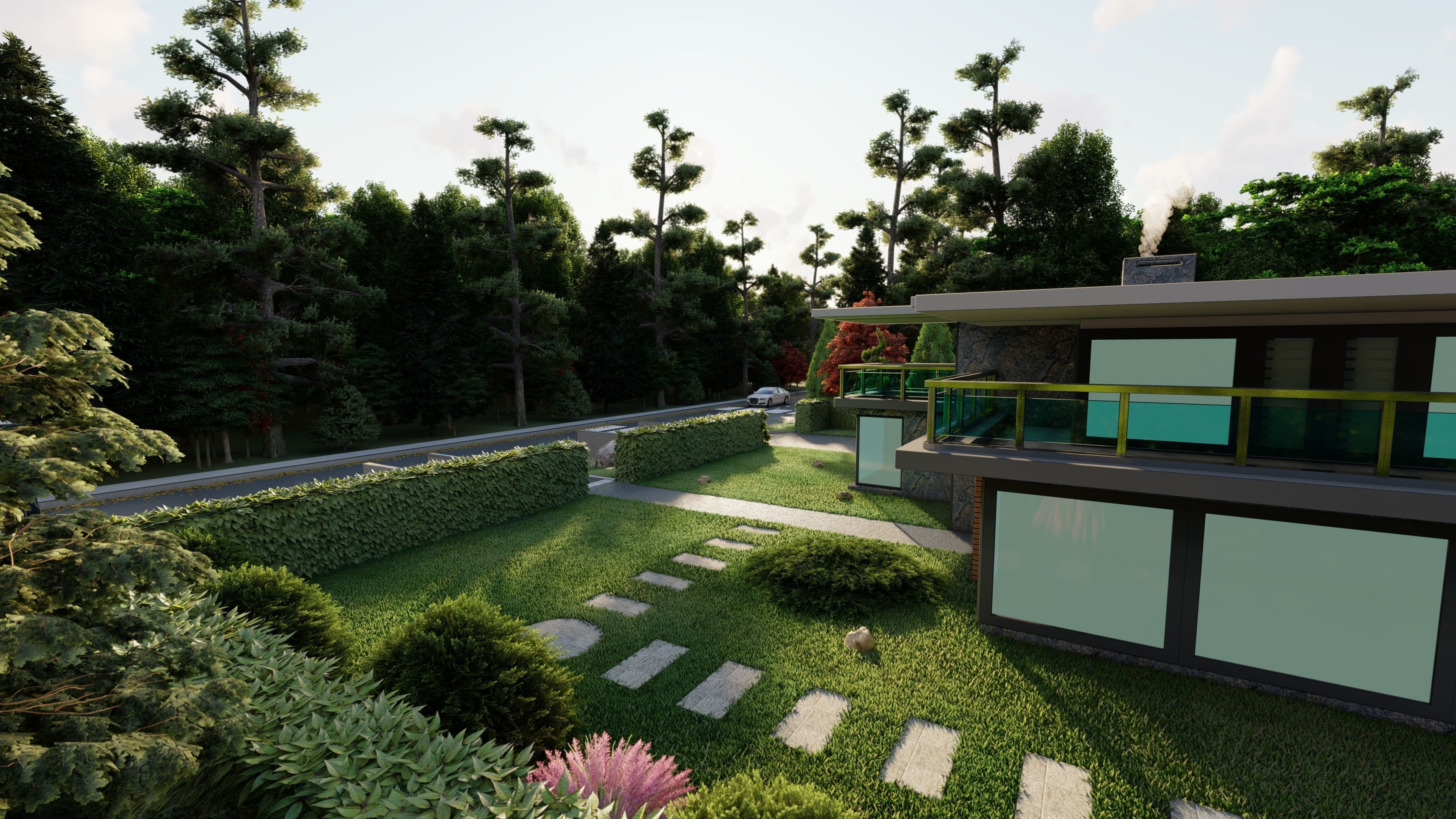 3D Villa With Garden 2 3D model_18