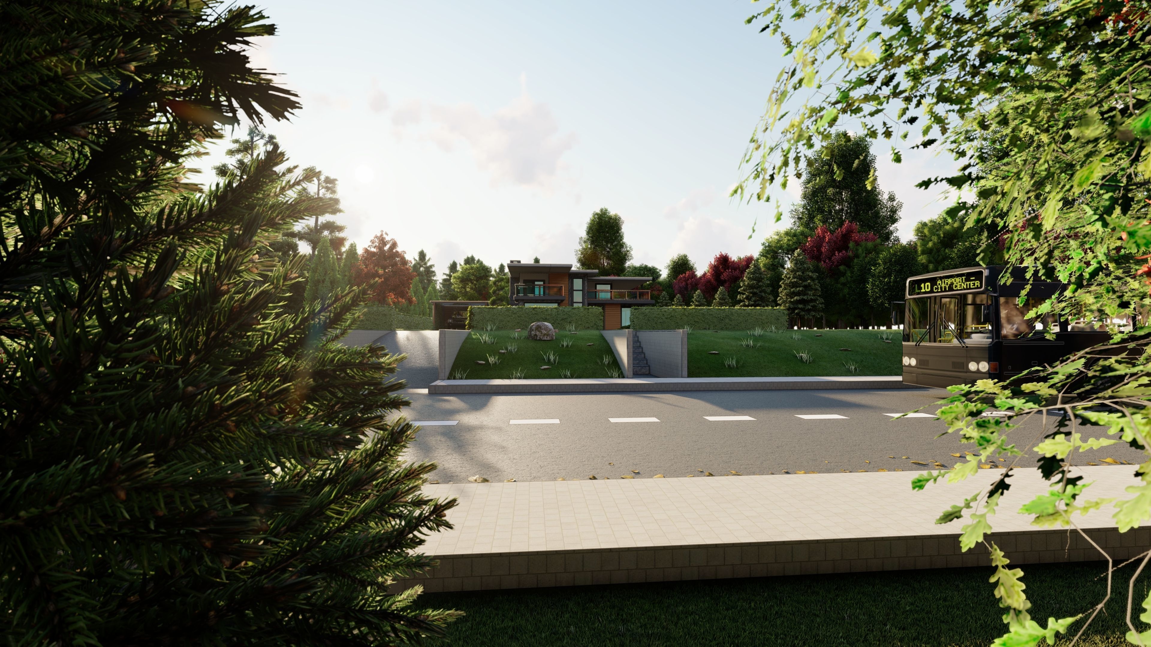 3D Villa With Garden 2 3D model_13