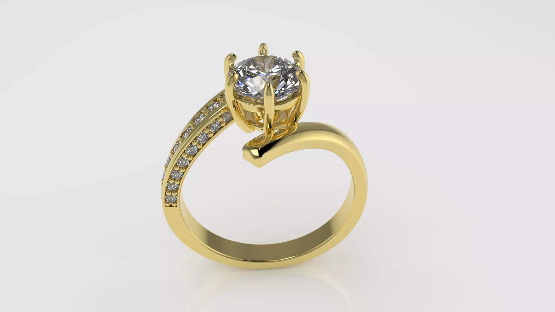 3 ways stony ring 3D print model_0