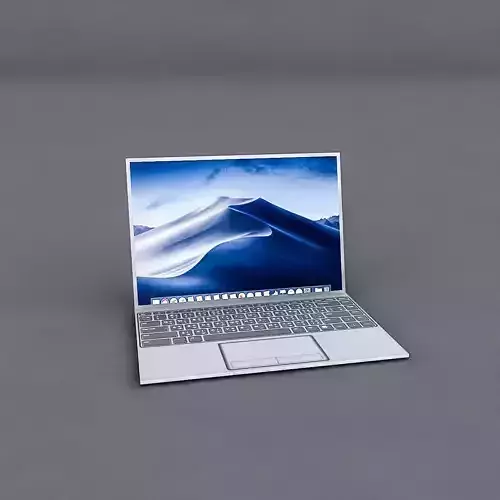 3D Low Poly Laptop apple macbook pro
