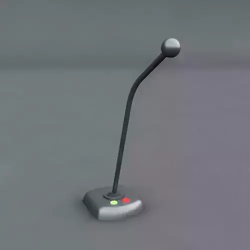 3D Low Poly Laptop microphone