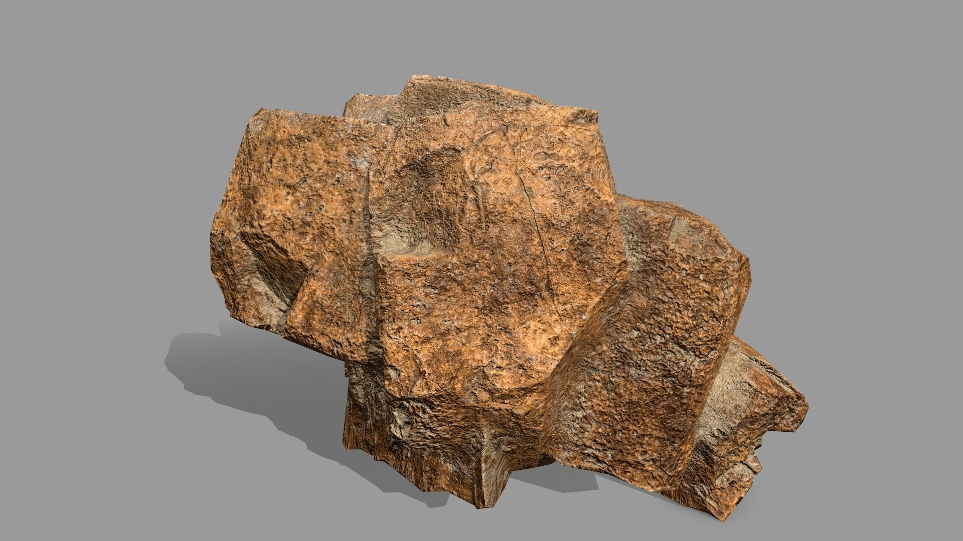 Rock Set Low-poly 3D model_3