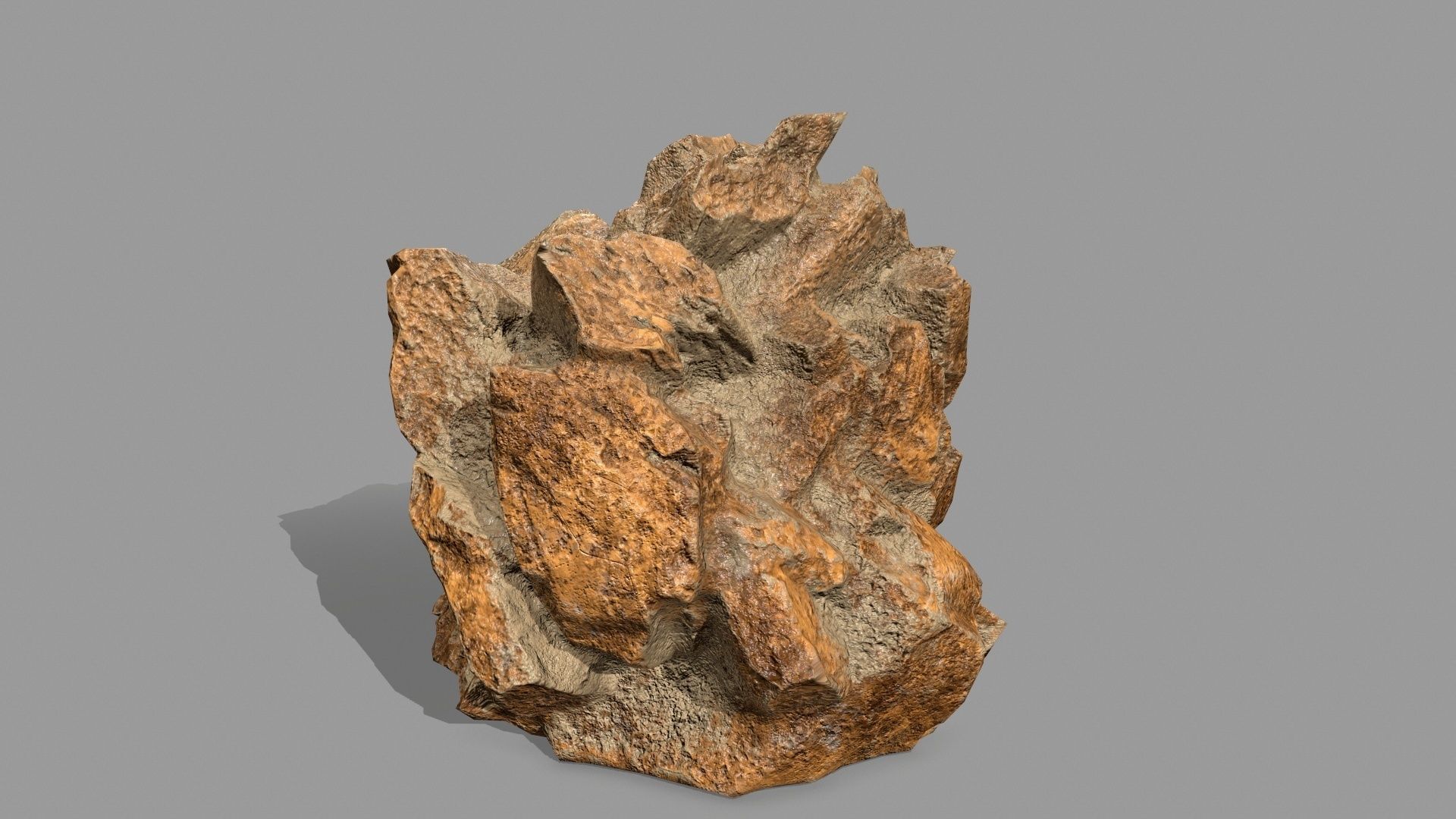 Rock Set Low-poly 3D model_6