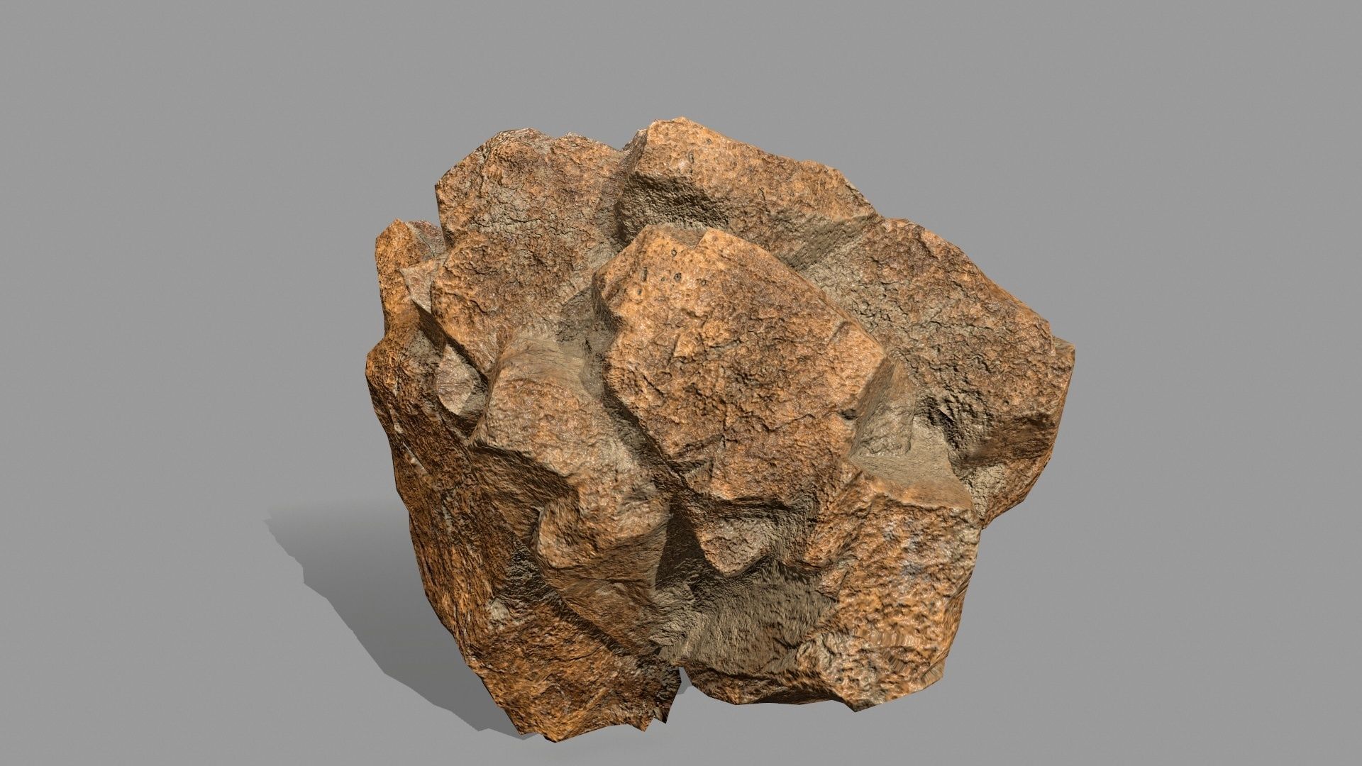 Rock Set Low-poly 3D model_4