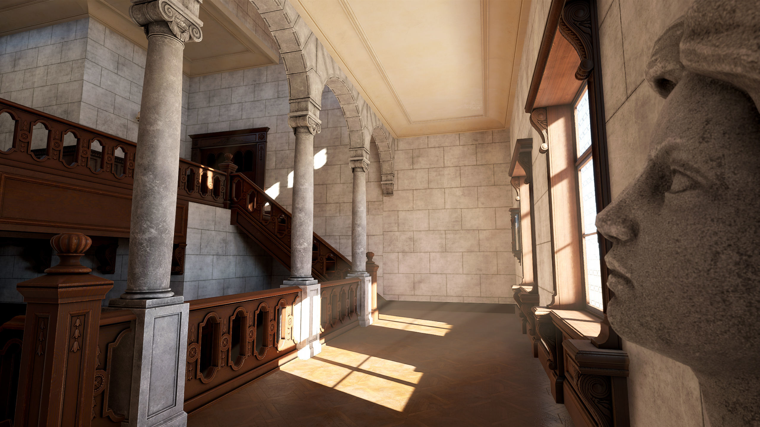 Modular Victorian Interior Mansion - Unity and Unreal Asset Pack Low-poly 3D model_21