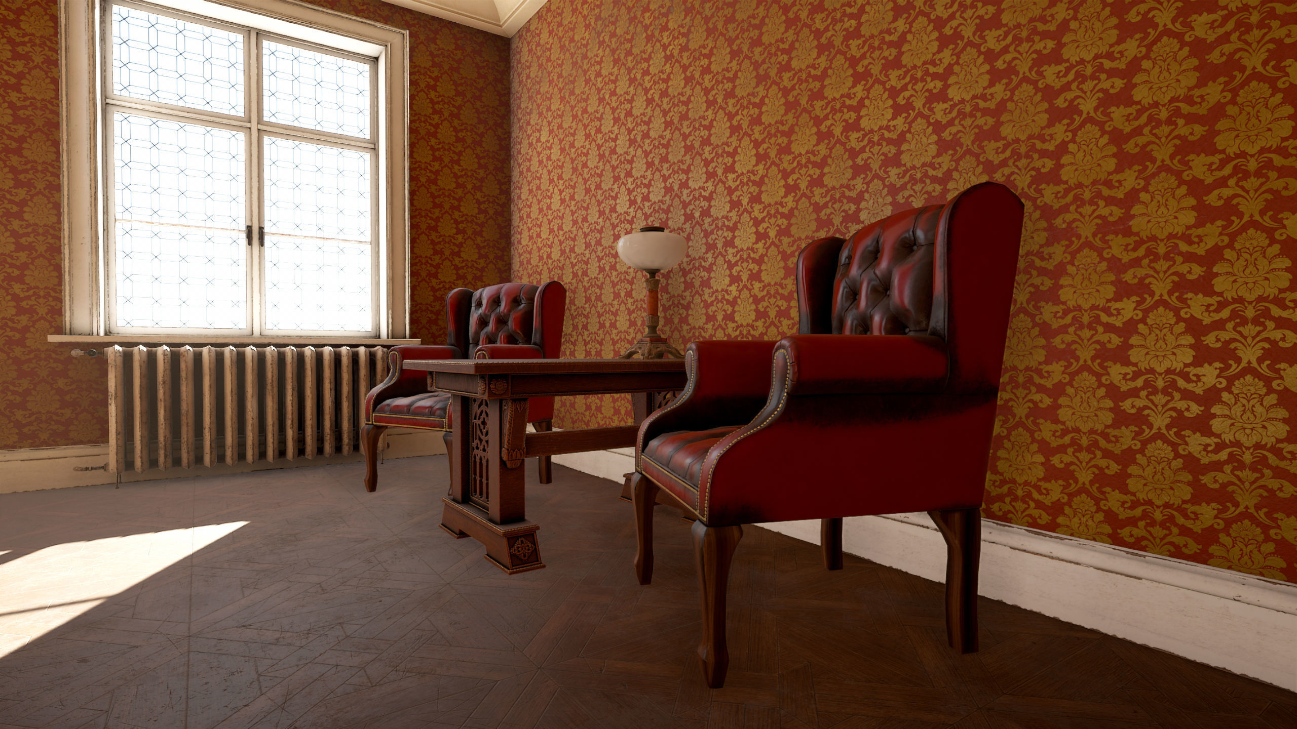 Modular Victorian Interior Mansion - Unity and Unreal Asset Pack Low-poly 3D model_25