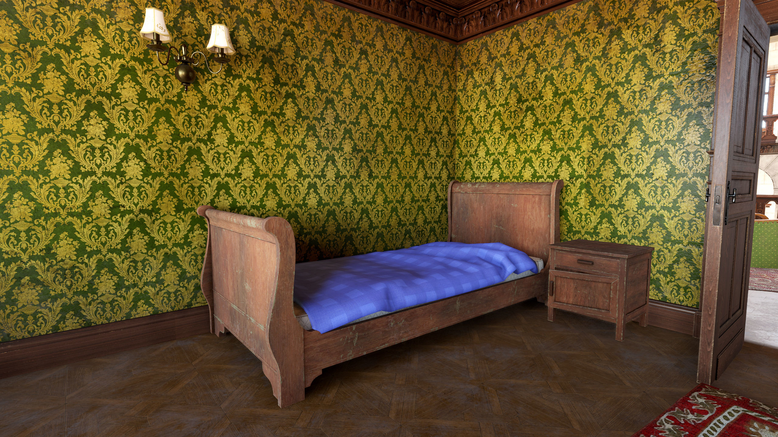 Modular Victorian Interior Mansion - Unity and Unreal Asset Pack Low-poly 3D model_12