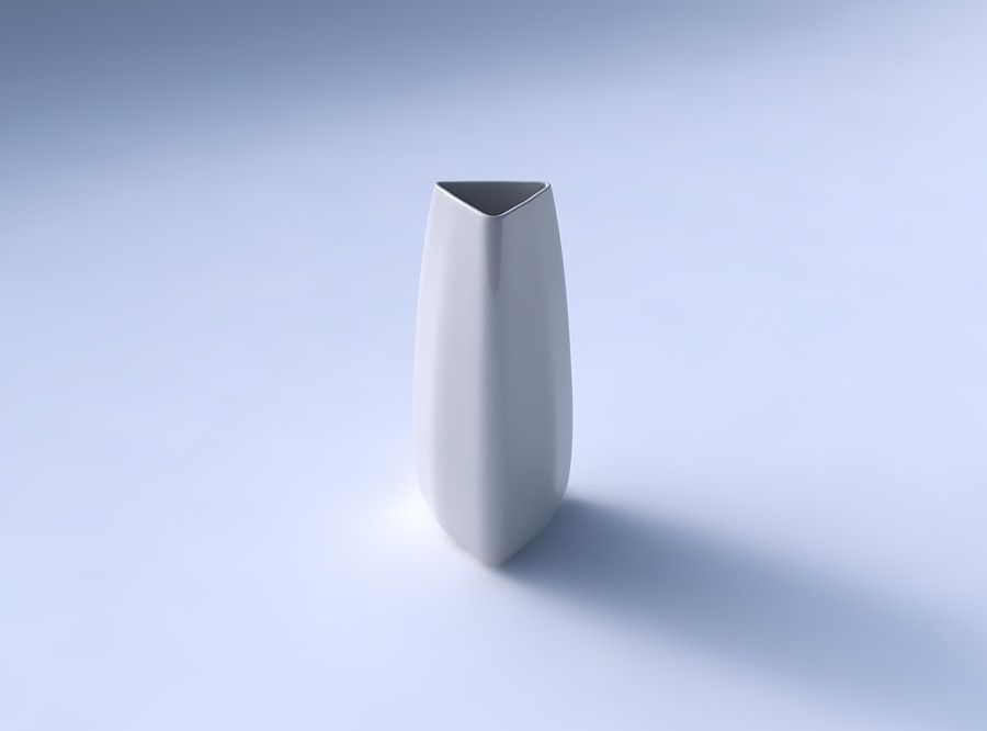 Vase triangle smooth 3D print model_3