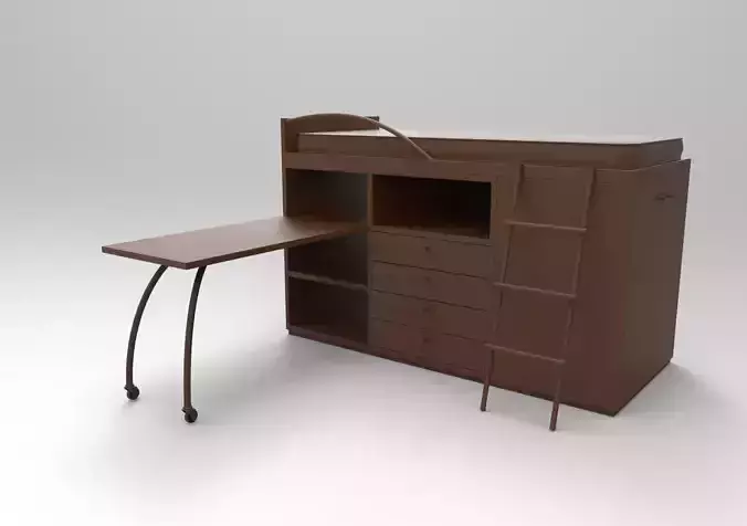 table010 bunk bed with desk