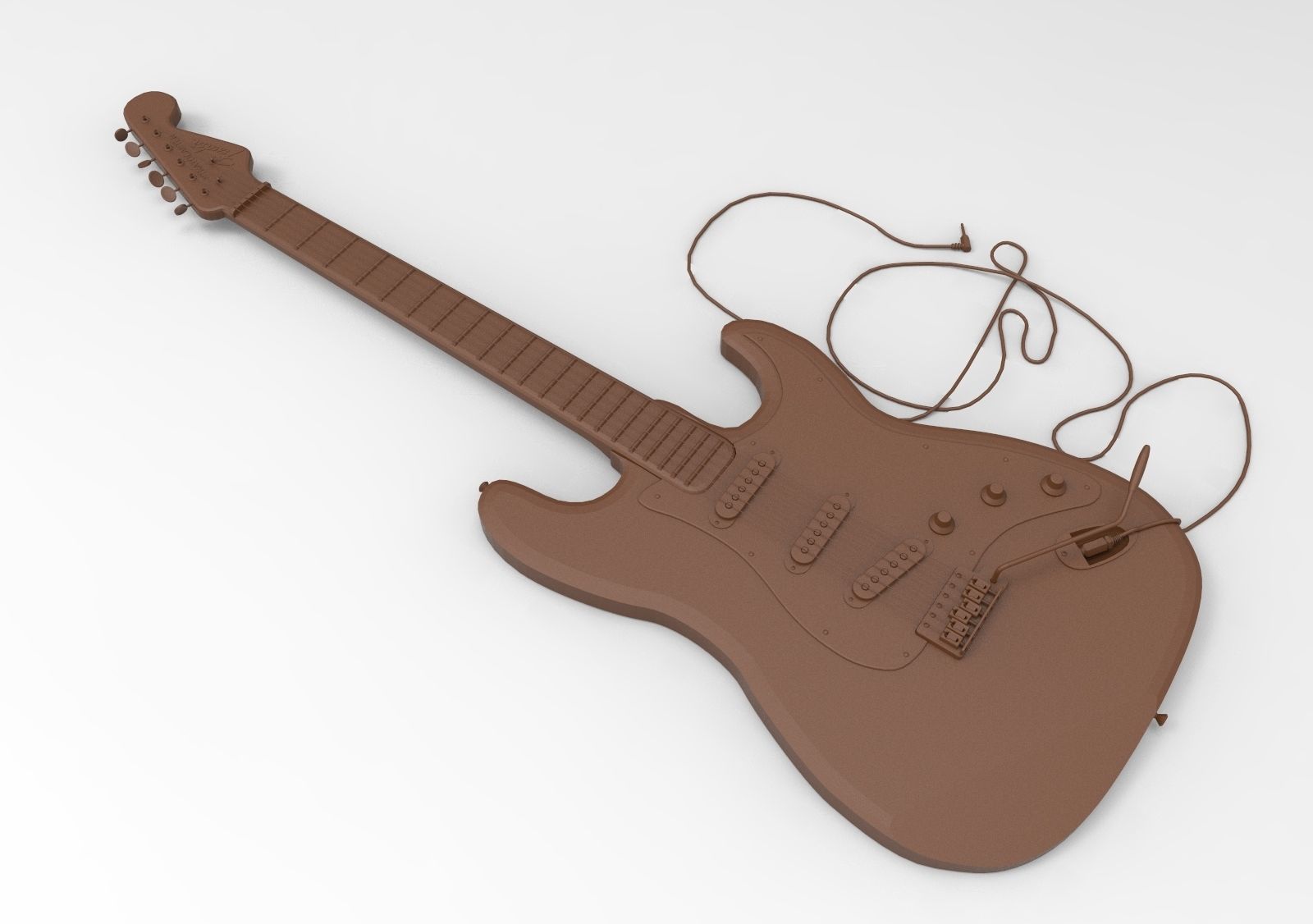 Gibson electric 3D print model_4