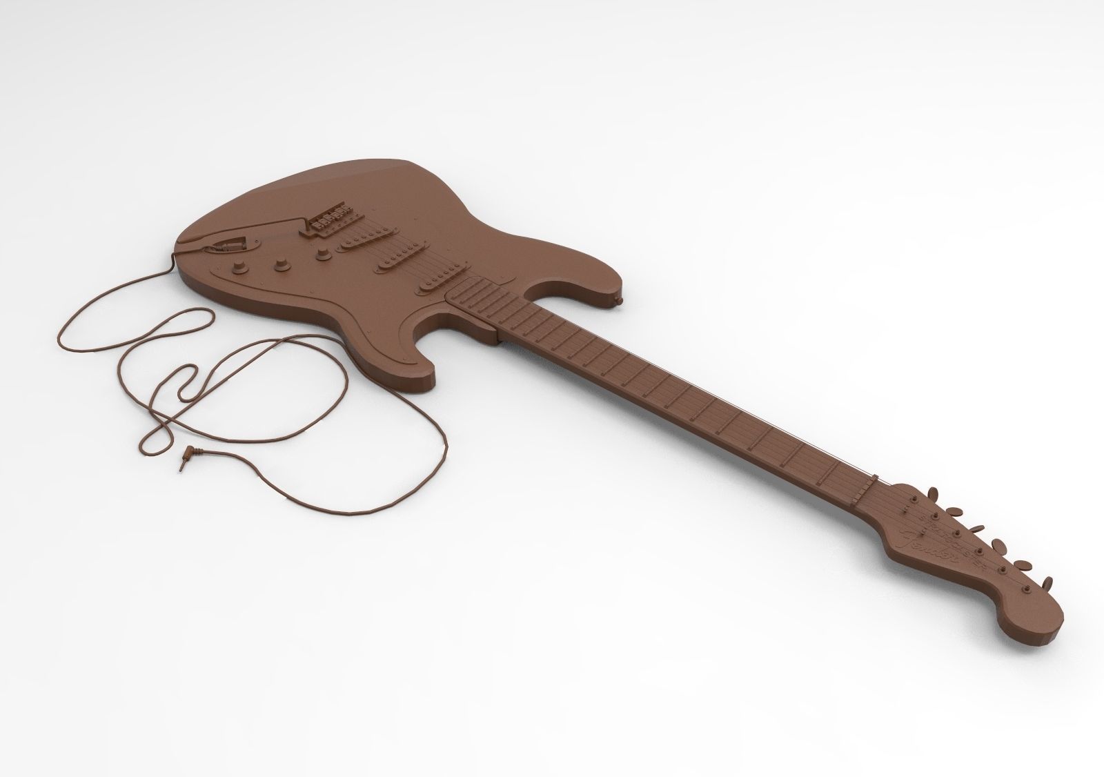 Gibson electric 3D print model_2