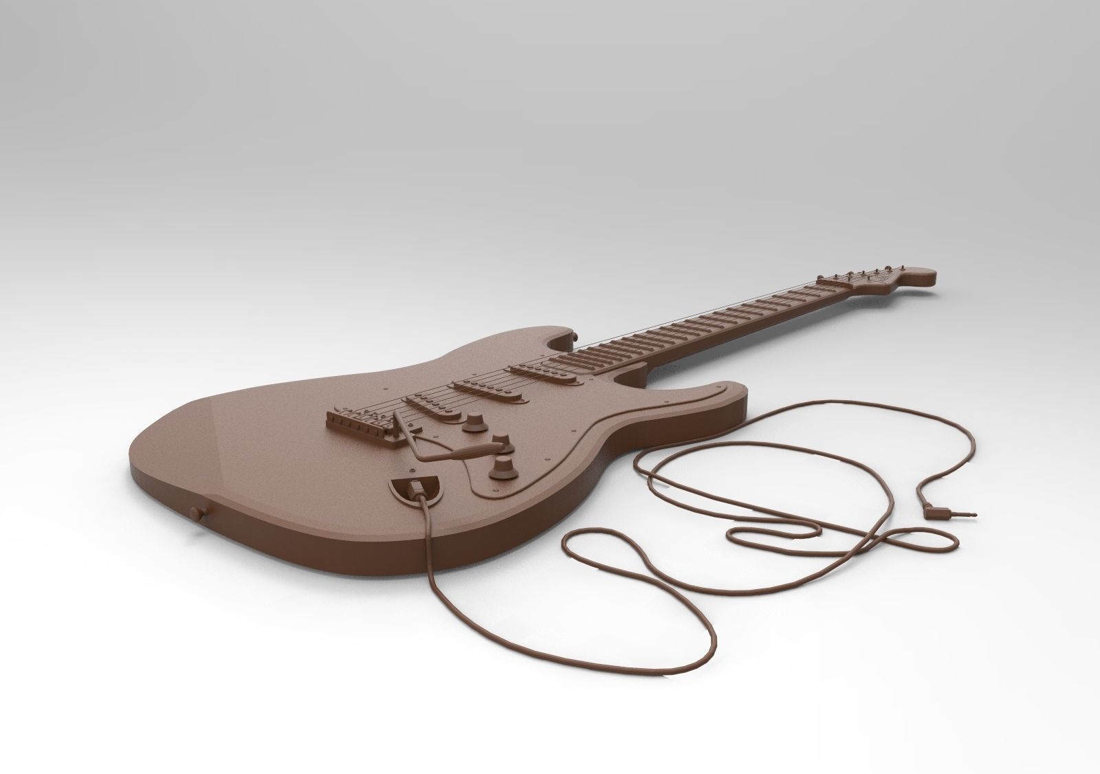 Gibson electric 3D print model_3