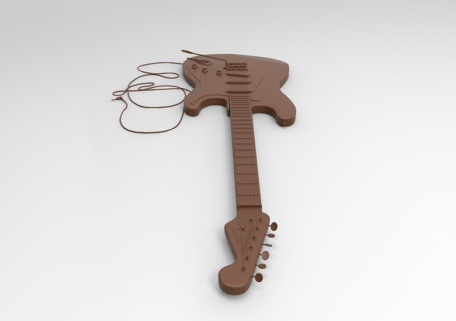 Gibson electric 3D print model_1