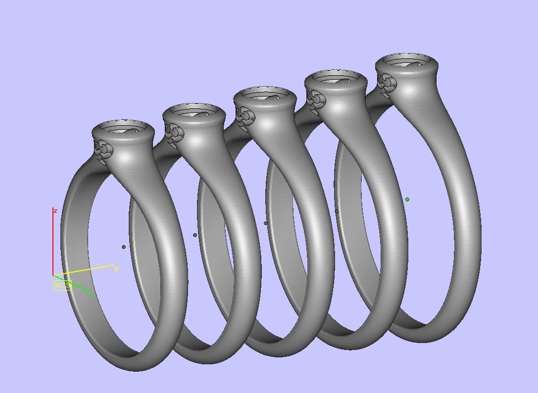 Bezel Set Engagement ring for 4mm stone 3dmodel 3D print model_20