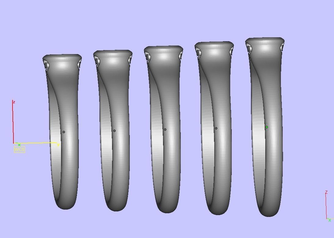 Bezel Set Engagement ring for 4mm stone 3dmodel 3D print model_21