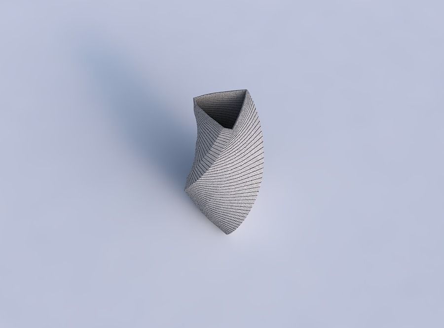 Vase triangle with bands 3D print model_6
