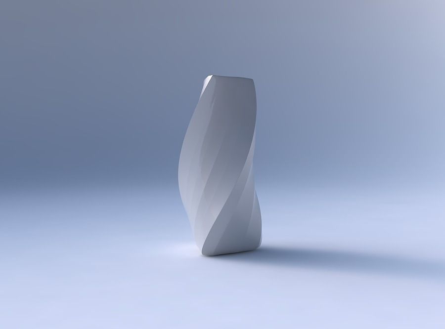 Vase triangle with bands 3D print model_4