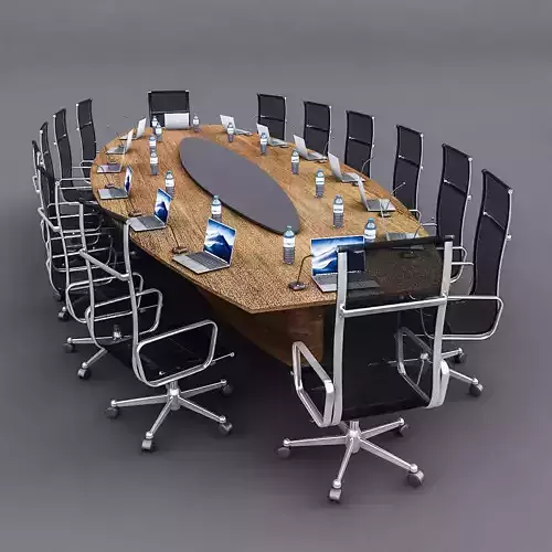 Meeting Table 3D Model 01