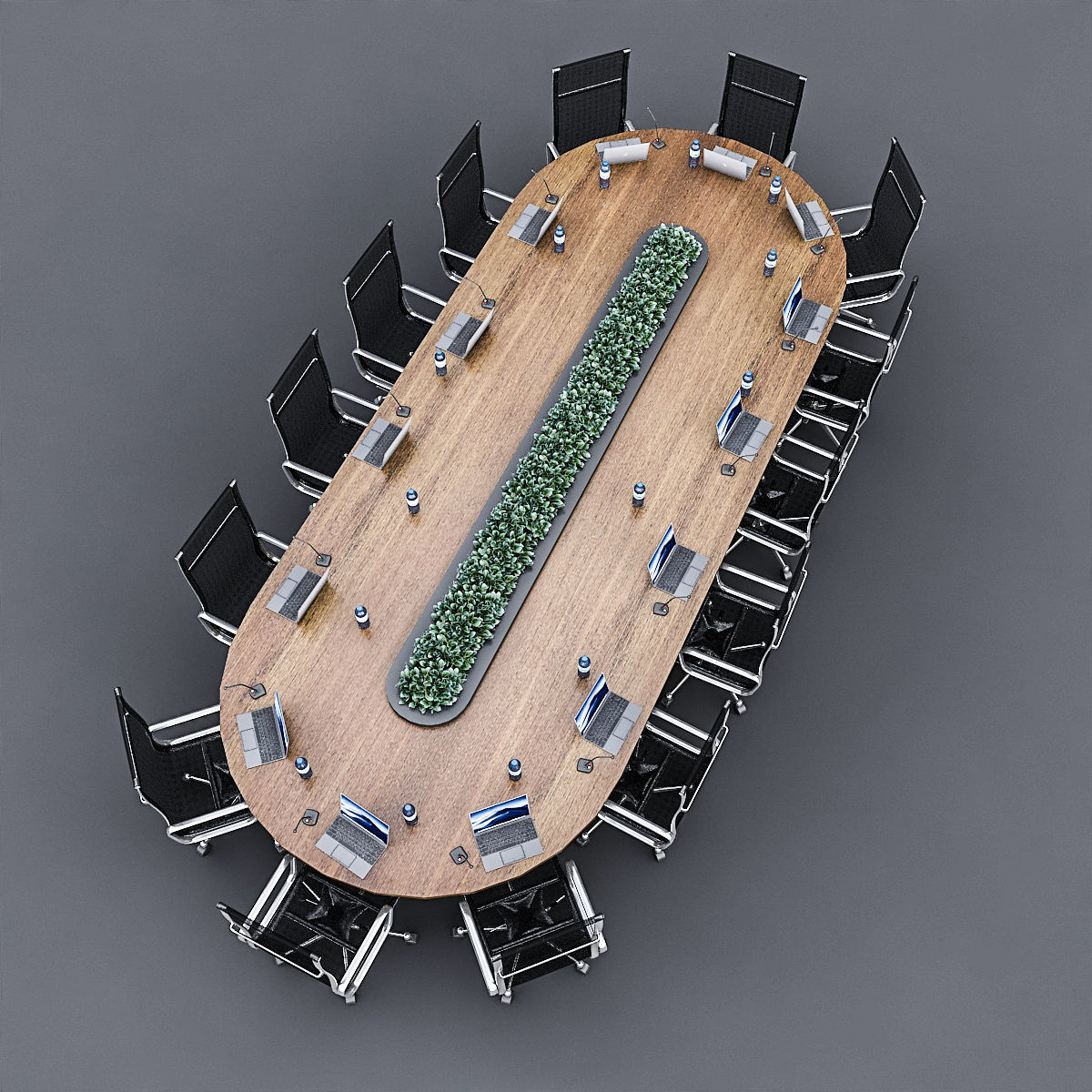 Meeting Table 3D Model 02 Low-poly 3D model_2