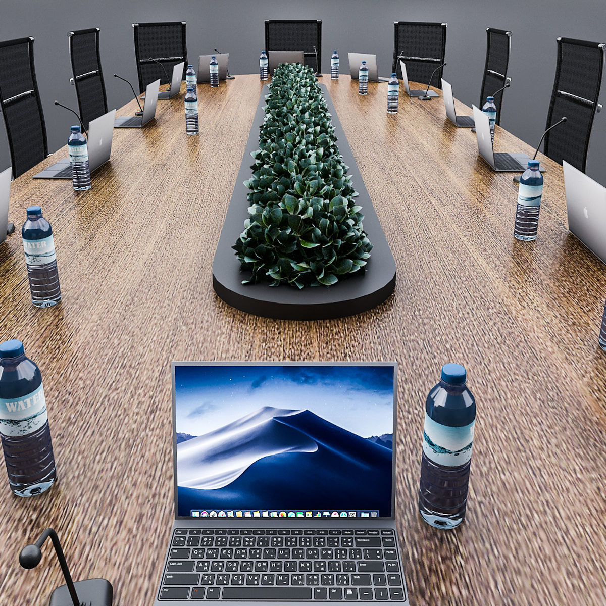 Meeting Table 3D Model 02 Low-poly 3D model_1