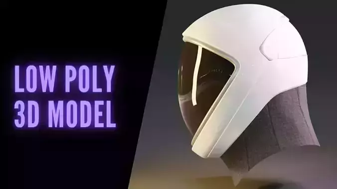 SpaceX 2020 Historical FIRST Commercial flight Suit Helmet  Low-poly 3D model