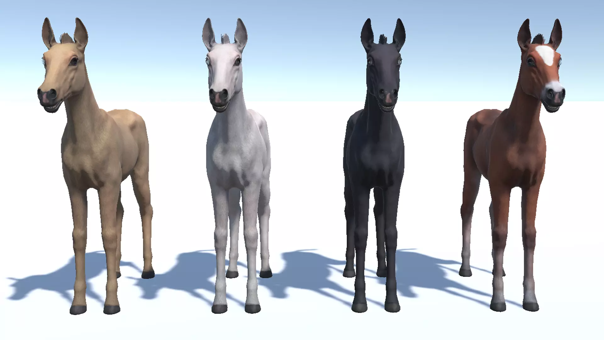 Horse - Foal Low-poly 3D model_9