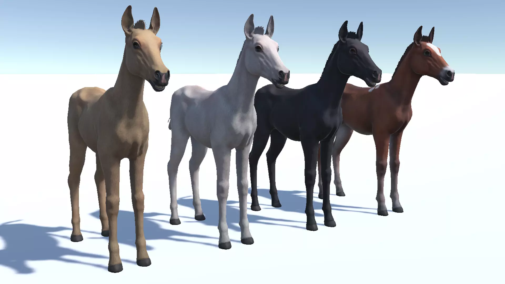 Horse - Foal Low-poly 3D model_10