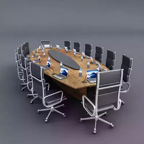 Meeting Table 3D Model 01