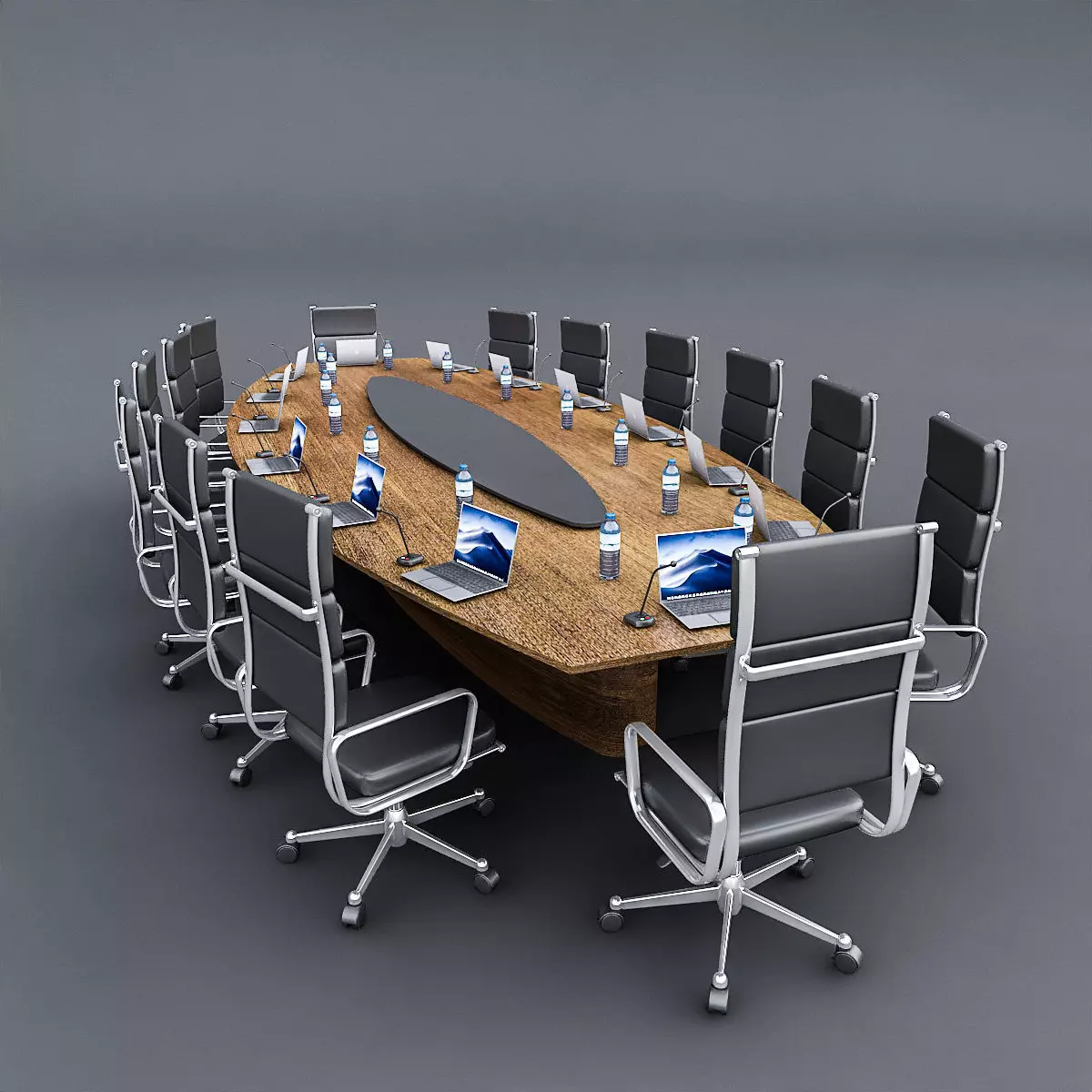 Meeting Table 3D Model 01 Low-poly 3D model