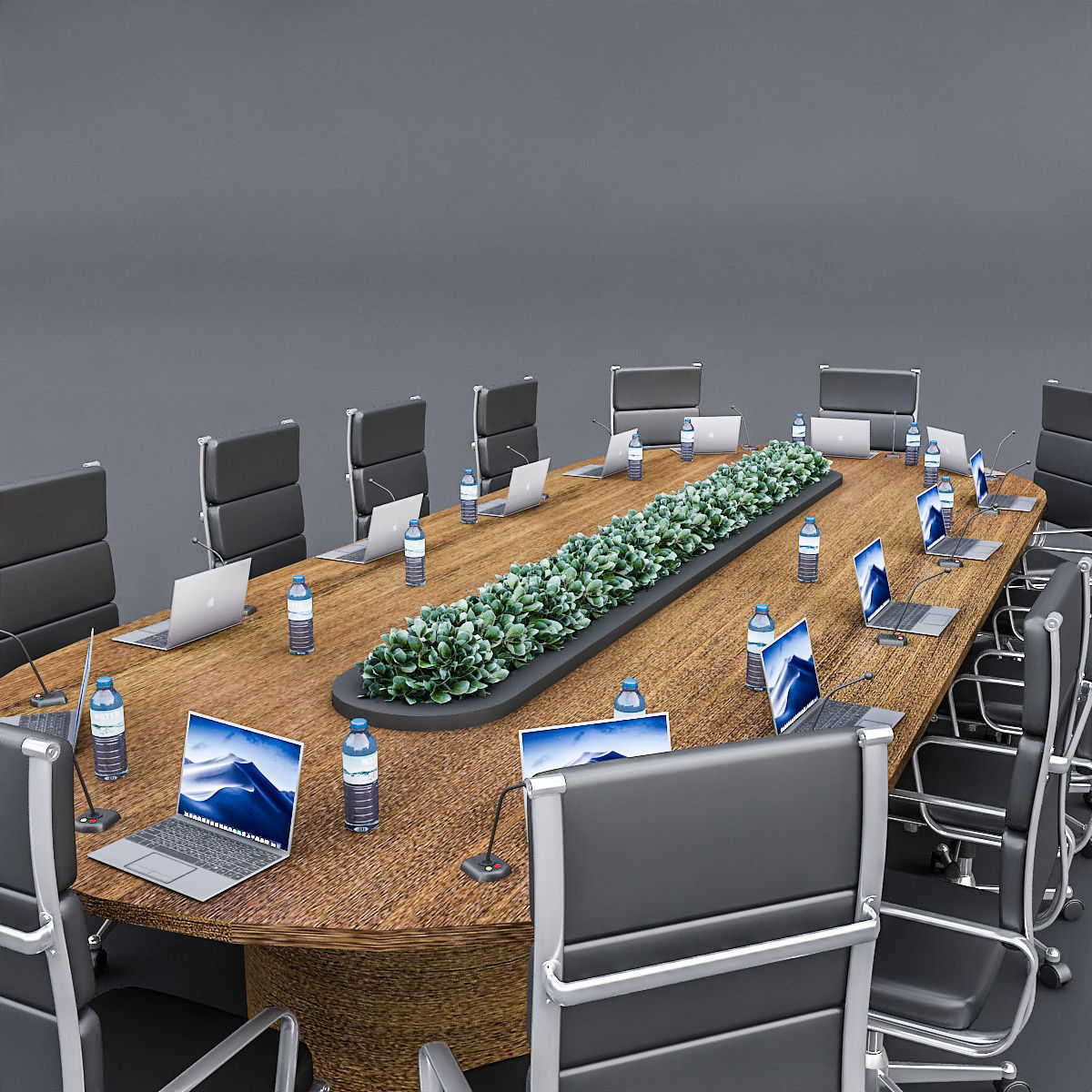 Meeting Table 3D Model 04 Low-poly 3D model_3