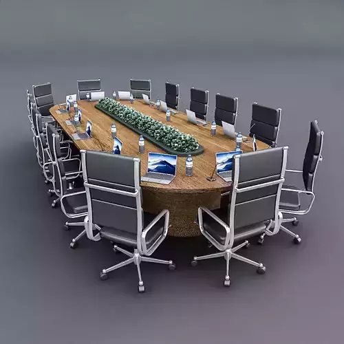 Meeting Table 3D Model 04