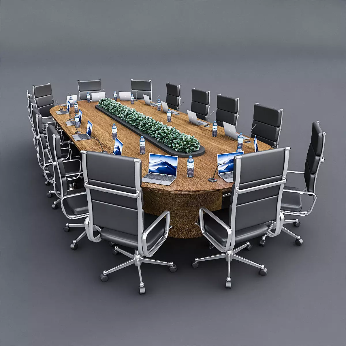Meeting Table 3D Model 04 Low-poly 3D model_0