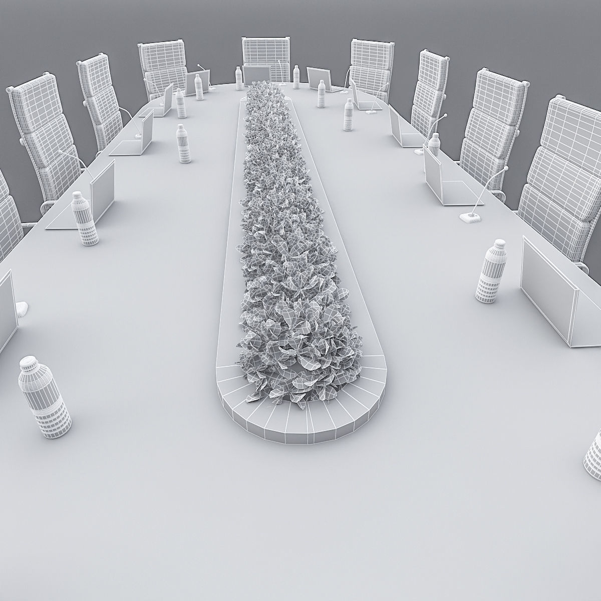 Meeting Table 3D Model 04 Low-poly 3D model_5