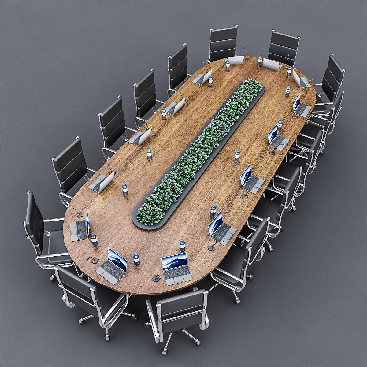 Meeting Table 3D Model 04 Low-poly 3D model_2