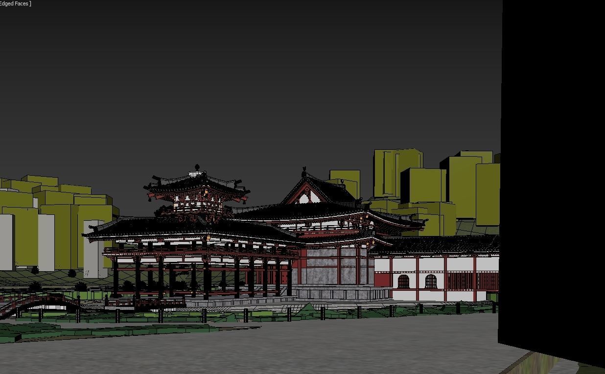 Byodo-In Japanese Temple 3D model_19